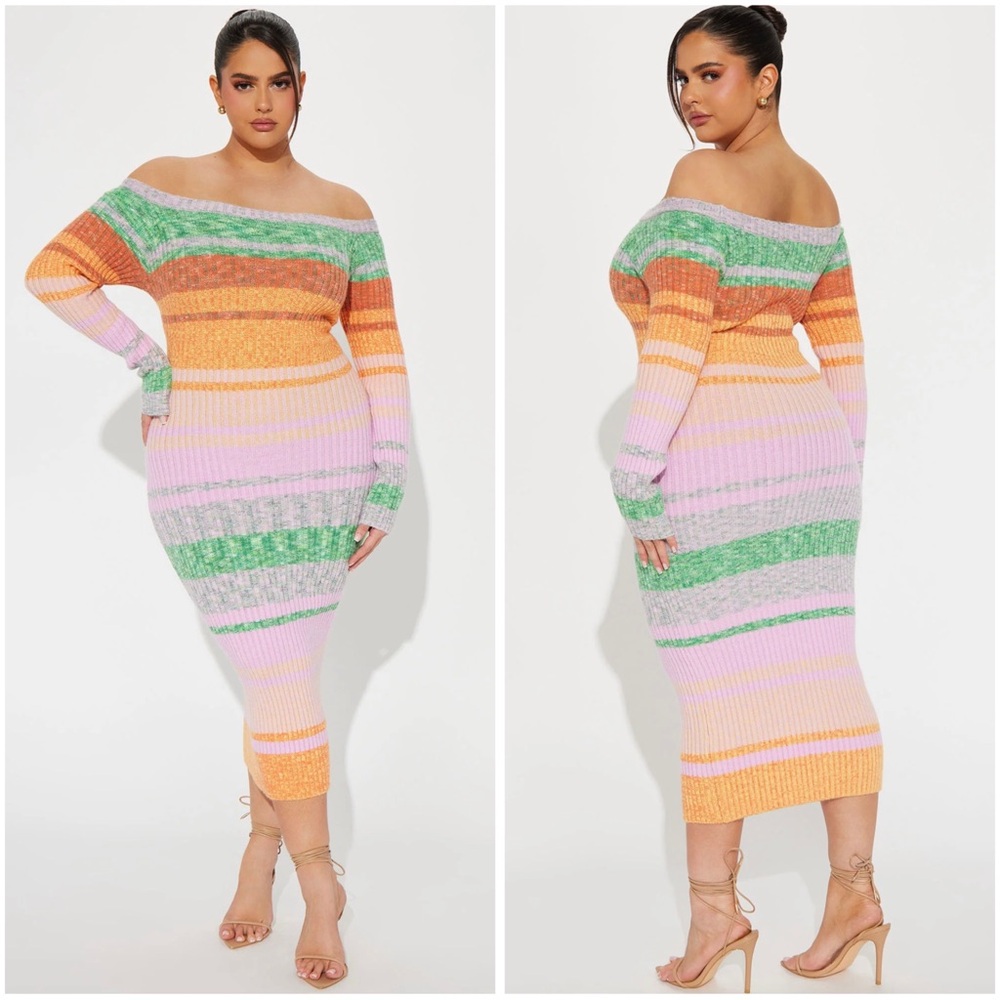 Plus Size Stripe Dress